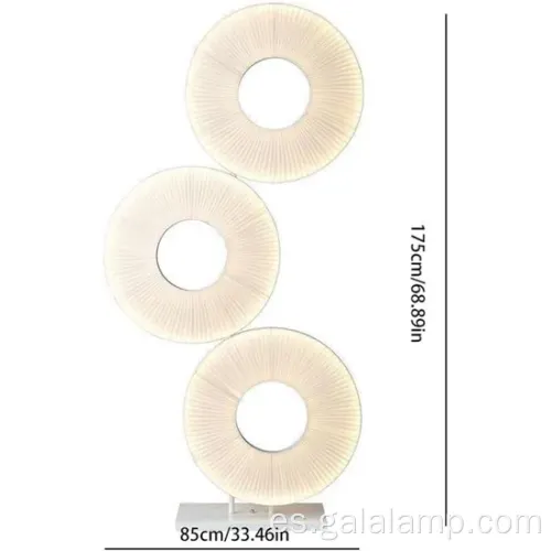 Lámpara de piso de tela de lujo